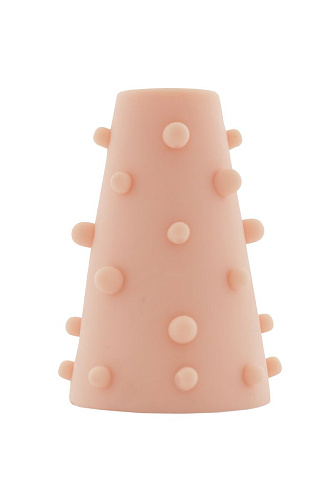 Телесная насадка в форме конуса с шишечками ToyFa XLover 748004 (10 см)