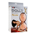Надувная кукла телесного цвета с тремя любовными отверстиями ToyFa 117010
