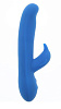 Синий вибратор с клиторальным стимулятором Seven Creations UNIK DOLPHIN 50921 (20,7 см)