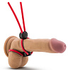 Красное силиконовое лассо на пенис с двумя утяжками Blush Novelties Silicone Double Loop Cock Ring BL-32098