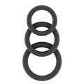 Набор из 3 серых эрекционных колец Shots Media BV SONO No.25 SON025GRY