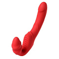 Красный безремневой страпон с вибрацией ToyFa 901408-9