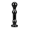 Чёрный стеклянный стимулятор для массажа простаты BlueLine BLM5006 (9 см)