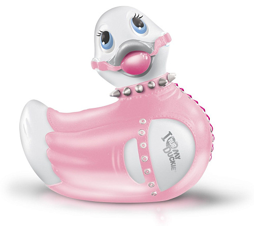 Бело-розовый вибратор-уточка Big Teaze Toys I Rub My Duckie Bondage Travel Size 10185