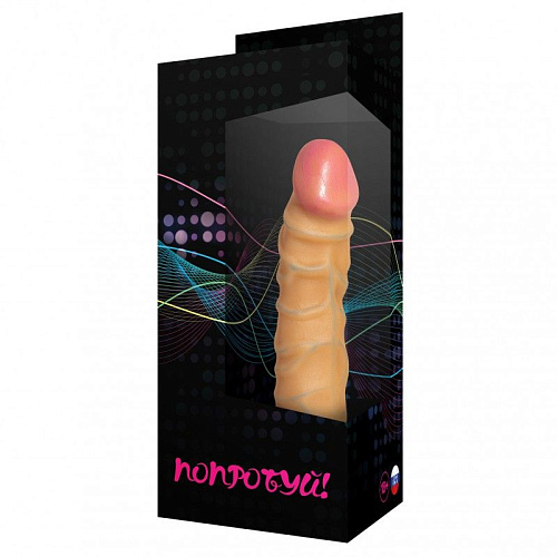 Телесный фаллоимитатор-реалистик с присоской Сумерки богов №17 201-17 BX DD (18 см)