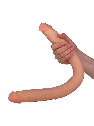 Двусторонний фаллоимитатор телесного цвета LOVETOY (А-Полимер) FLEX FIX 940500 (49,5 см)