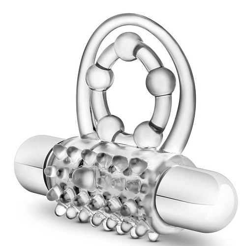 Прозрачное эрекционное виброкольцо Blush Novelties Vibrating Super Clitifier BL-90912