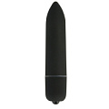 Чёрная удлинённая вибропуля Shots Media BV Power Bullet Black SHT048BLK (8,3 см)