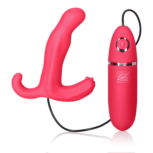 Розовая анальная пробка с вибрацией California Exotic Novelties Triple Teaser SE-1170-05-2 (13,25 см)