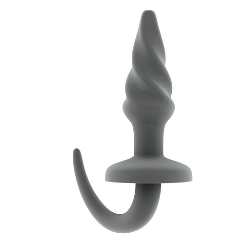 Серая анальная пробка Shots Media BV SONO №11 SON011GRY