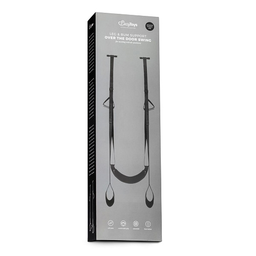 Чёрные секс-качели с фиксацией на двери EDC Wholesale Easytoys Leg Bum Support Over The Door Swing ET376BLK