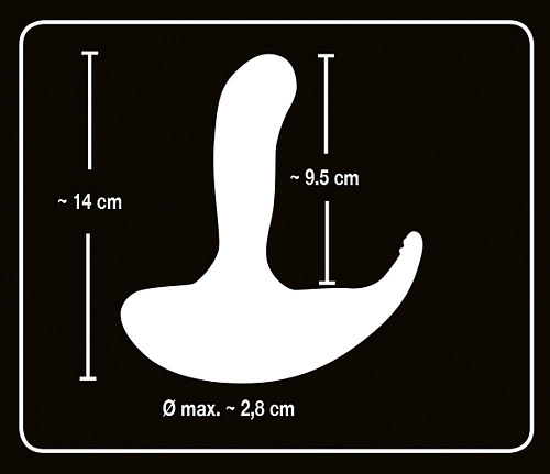 Чёрный вибростимулятор простаты с 8 режимами вибрации и движущимся язычком Orion 0588342