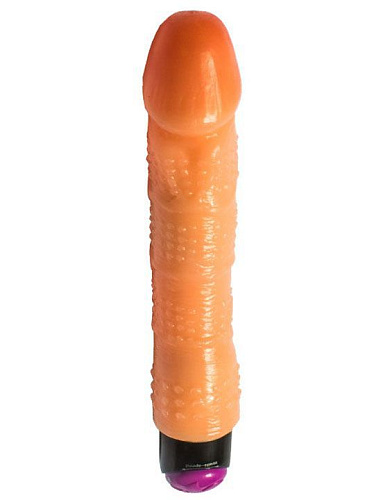 Телесный вибратор-реалистик с шишечками на стволе Eroticon 30430 (26,5 см)