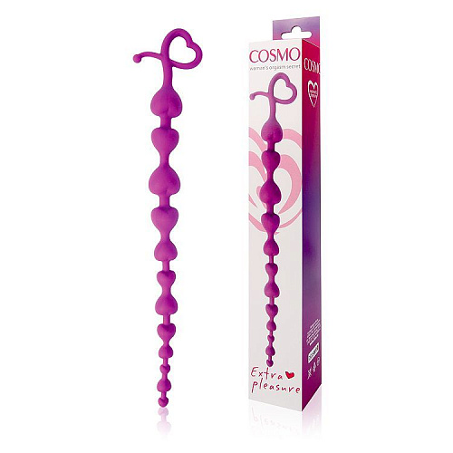 Фиолетовая анальная цепочка с ограничителем Bior toys CSM-23053 (28 см)