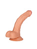 Реалистичный изогнутый фаллоимитатор телесного цвета на присоске ToyFa 582010 (18 см)