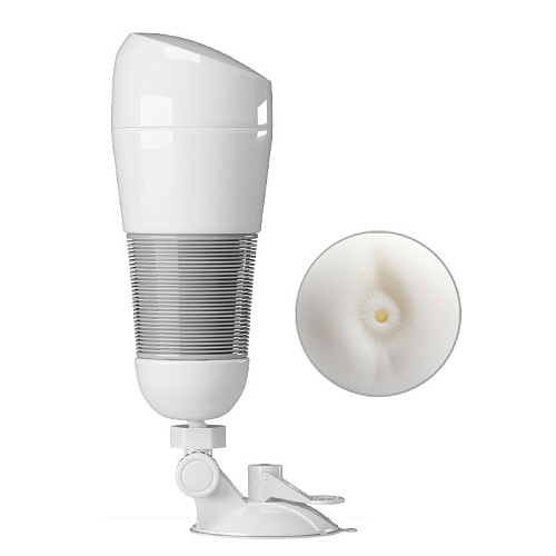 Мега-мастурбатор анус с вибрацией белого цвета Baile Hedy BM-00900T49-1