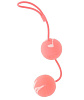 Розовые вагинальные мягкие шарики Seven Creations MARBILIZED DUO BALLS PINK 2K839MPK BCD GP