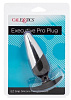 Серебристо-чёрная анальная пробка California Exotic Novelties Executive Pro Plug SE-0413-02-2 (12,75 см)