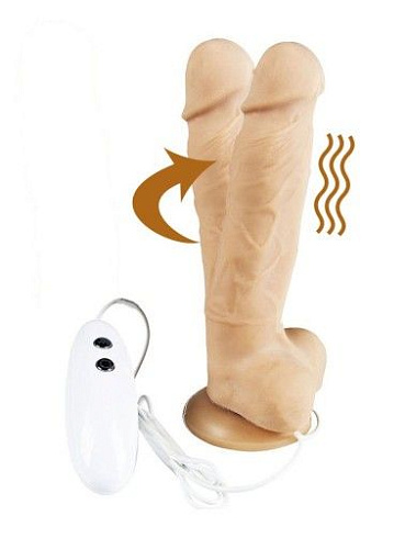 Телесный вибратор-ротатор на присоске Adrien Lastic Cesar Vibrator Rotator 20497 (17,5 см)