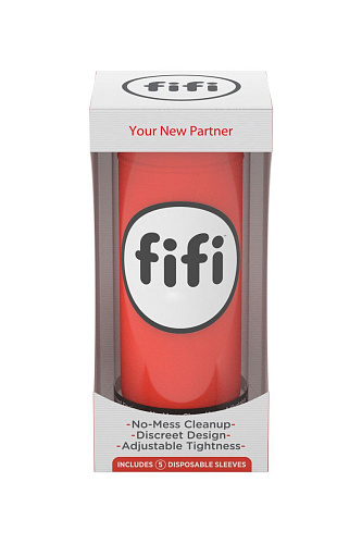 Красный нереалистичный мастурбатор Fifi MALE fred1