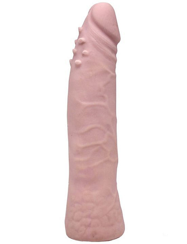 Телесный фаллоимитатор с шипиками под головкой Eroticon 30425 (18,5 см)