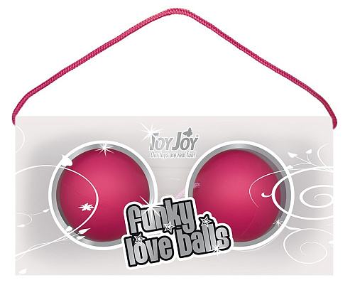 Весёлые розовые вагинальные шарики Toy Joy Funky love balls 3006009852