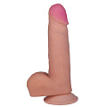 Реалистичный дилдо телесного цвета на присоске LOVETOY (А-Полимер) ART-Style №28 013907 (18 см)