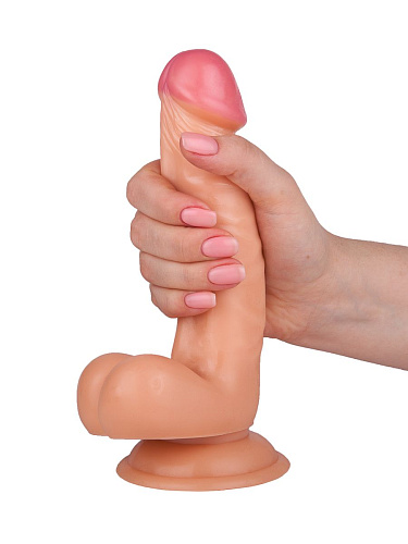 Телесный фаллоимитатор на присоске ToyFa Realstick Nude 582001 (15,5 см)