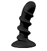 Чёрный анальный стимулятор со спиралью NMC SHOVE UP SILICONE BUTTPLUG BLACK 111710 (12,7 см)