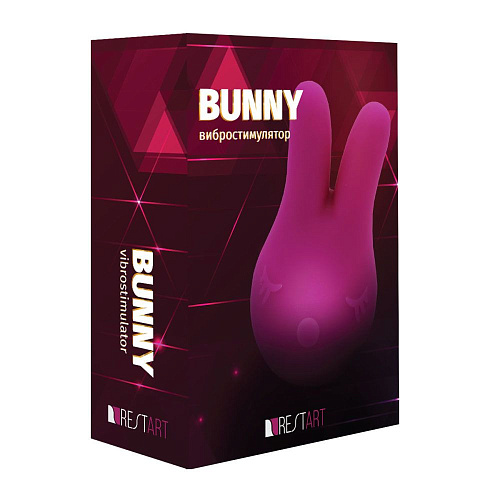 Ярко-розовый вибростимулятор с ушками RestArt Bunny RA-306