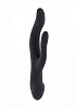Чёрный вибратор с клиторальным отростком Shots Media BV Keira JIL004BLK (21,3 см)
