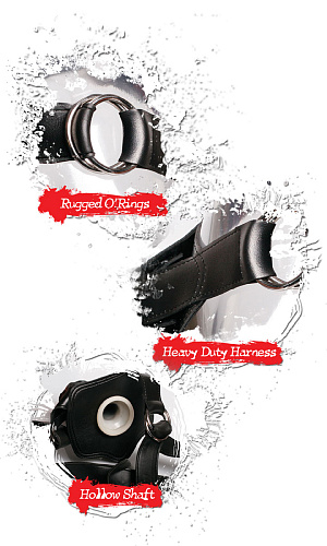 Полый страпон телесного цвета Pipedream Hollow 10  Strap-On PD3662-21