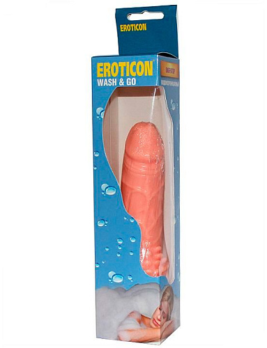 Телесный вибратор с усиками Eroticon 30079 (19 см)