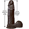 Коричневый фаллоимитатор Doc Johnson The Realistic Cock 8” with Removable Vac-U-Lock Suction Cup 0271-05-BX (20,57 см)