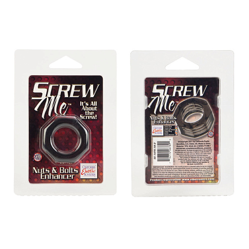 Дымчатое кольцо California Exotic Novelties Screw Me Nuts   Bolts Enhancer SE-1475-10-2
