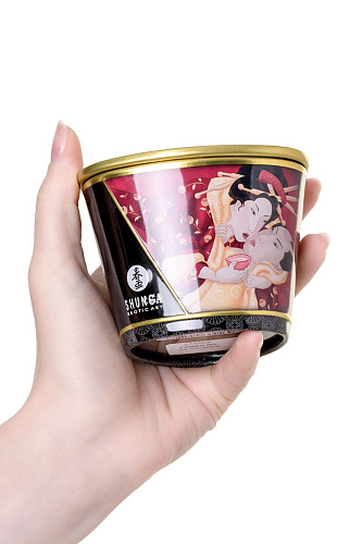 Массажная свеча с ароматом клубничного вина Shunga Sparkling Strawberry Wine 4508