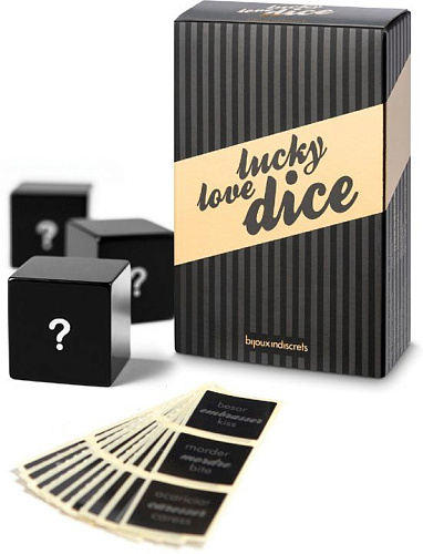 Чёрные игральные кубики Bijoux Indiscrets Lucky love dice 0067