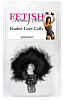 Металлические наручники с чёрным пухом Pipedream Feather Love Cuffs PD3806-23