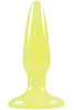 Жёлтая анальная пробка, светящаяся в темноте NS Novelties Firefly Pleasure Plug Mini NSN-0475-18 (8,1 см)