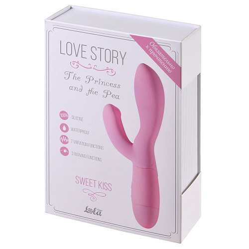 Вибратор розового цвета Lola toys The Princess and the Pea Sweet Kiss 3001-01lola (20,5 см)