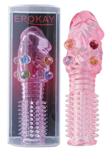 Розовая насадка на пенис Erokay Handsome Buddy EK-2209PK