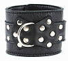 Чёрные наручи из кожи с пряжкой БДСМ арсенал 51007ars