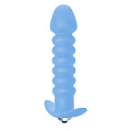 Голубая анальная вибропробка Lola toys Twisted Anal Plug 5007-02lola (13 см)