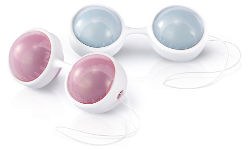 Голубые с розовым вагинальные шарики Lelo Luna Beads LEL0305