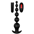 Чёрный анальный вибромассажёр Dream Toys REMOTE GRADUATING BEADS 21586 (20,7 см)