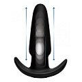 Чёрная анальная вибропробка XR Brands Kinetic Thumping 7X Medium Anal Plug AF912 (13,3 см)
