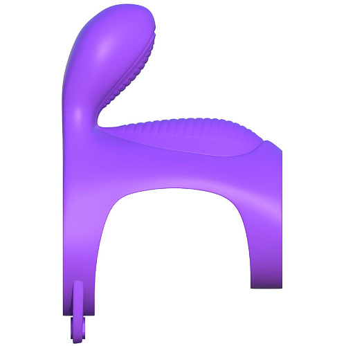 Фиолетовое эрекционное кольцо-насадка на пенис и мошонку Pipedream Ultimate Couples Cage PD5816-12