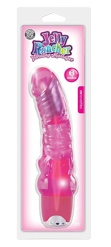 Розовый многоскоростной вибромассажёр NS Novelties Jelly Rancher 6 Vibrating Massager NSN-0443-14 (19 см)