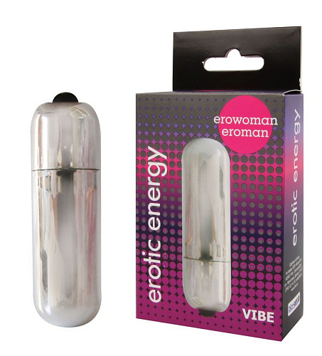 Серебристая вибропуля Bior toys Erowoman-Eroman EE-10184 (5,5 см)