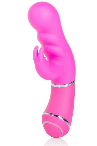 Розовывй вибромассажер с клиторальным отростком California Exotic Novelties Up! Scoop it Up! SE-0731-65-2 (17,8 см)